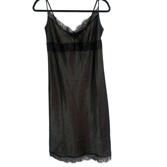 Laundry Blac Slip Dress Lace Detail Adjustable Straps Y2K Sz M Dead Stock - Picture 3 of 6